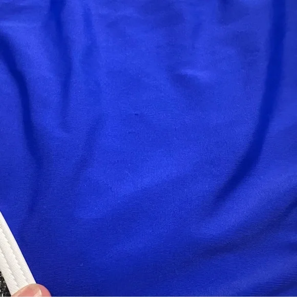 Charmo Blue Zipper Front One-Piece Swimsuit Size L - Picture 7 of 12